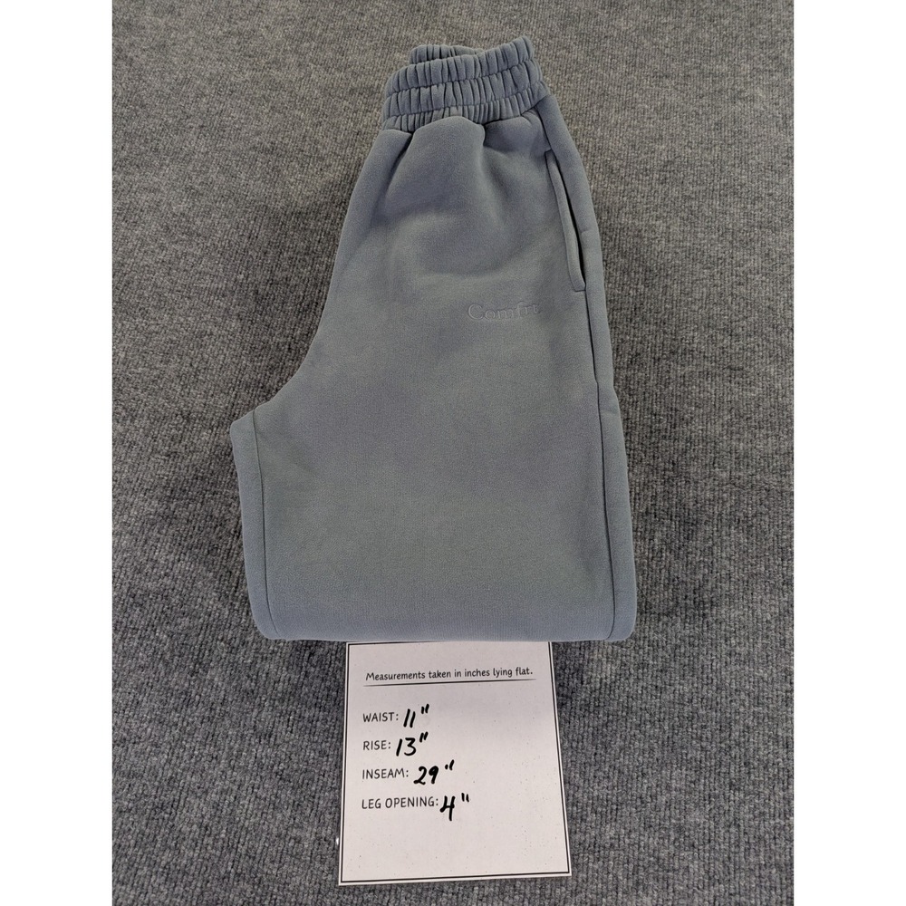 Comfrt Signature Joggers Women's Sz XS Unisex Slate Color Pockets Elastic Waist - Picture 12 of 12